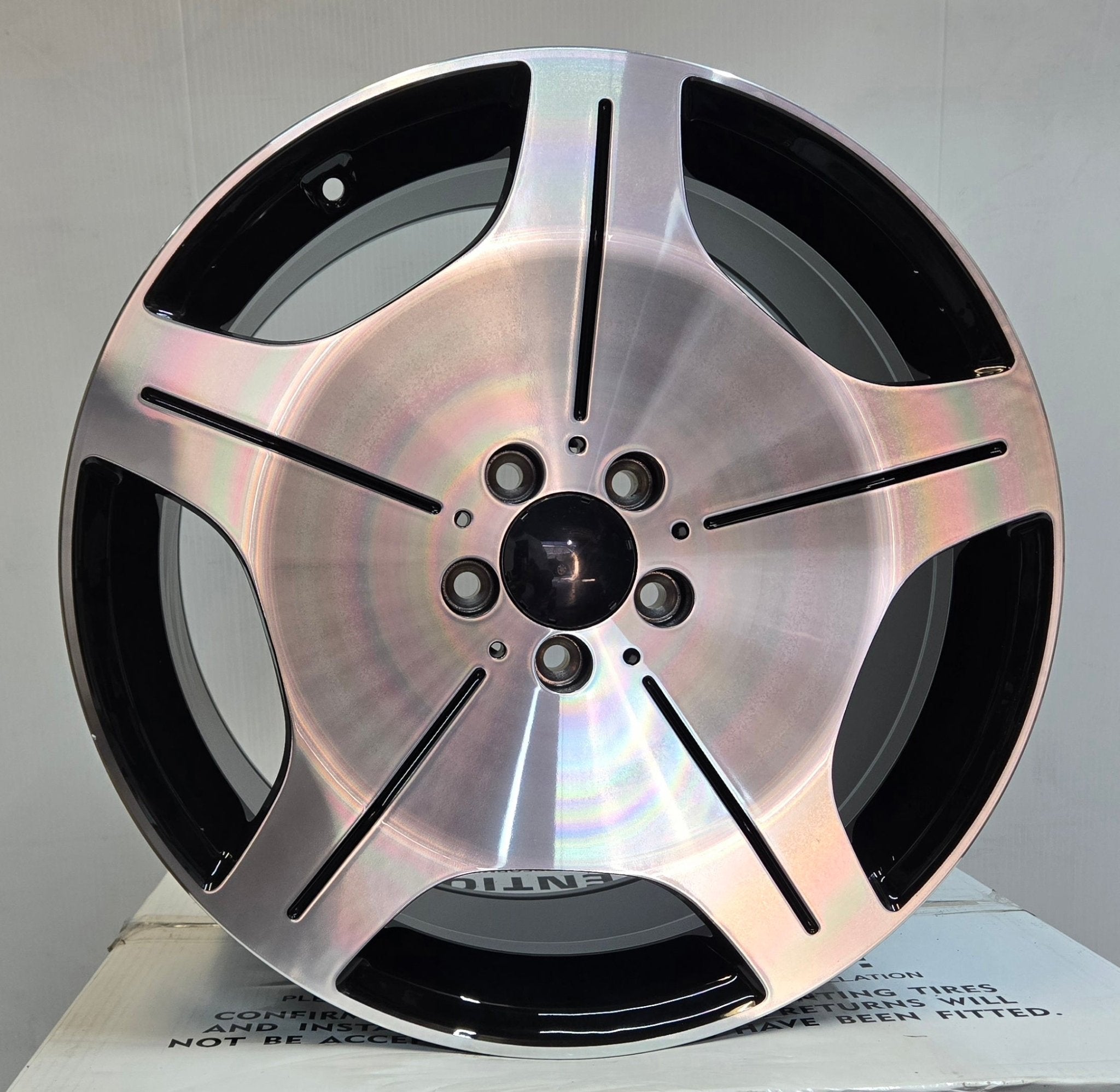 H3069F 19x9.5 5x112 GLOSS BLACK MACHINED FACE - Gun Hill Tire House (WTW - WHOLESALE TIRES & WHEELS)