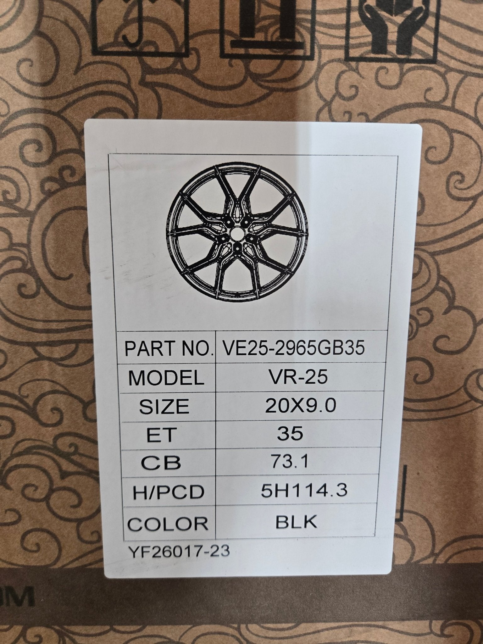 VELARO VR - 25 20X9.0 5X114.3 GLOSS BLACK - Gun Hill Tire House (WTW - WHOLESALE TIRES & WHEELS)