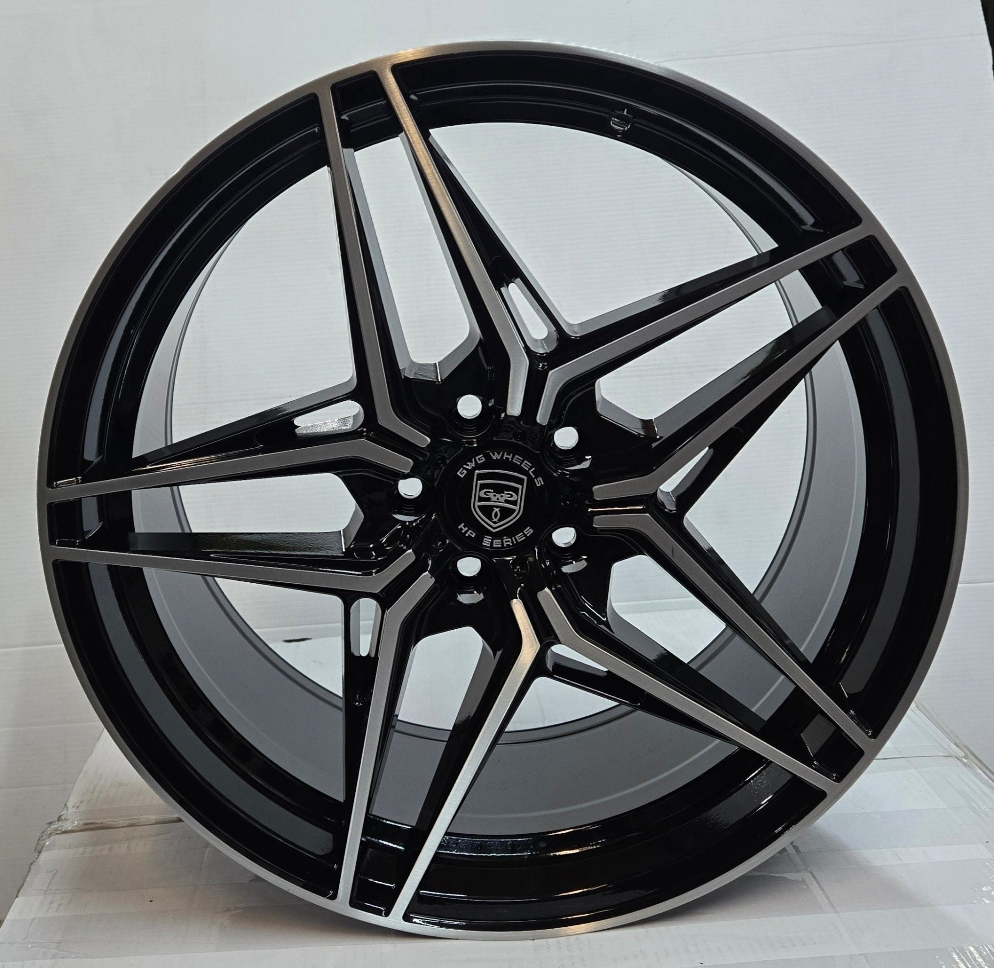 GWG HP5 20X9.0 5X114.3 PIANO BLACK MACHINED FACE - Gun Hill Tire House (WTW - WHOLESALE TIRES & WHEELS)