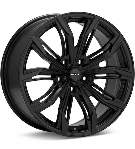 RTX WHEELS BLACK WIDOW GLOSS BLACK MACHINE W/GREYTINT - Gun Hill Tire House (WTW - WHOLESALE TIRES & WHEELS)