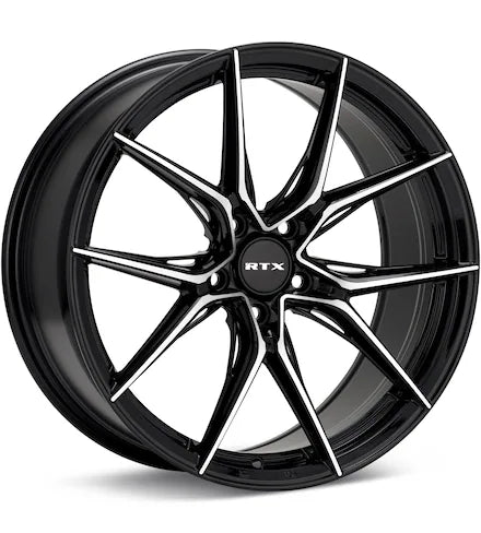 RTX WHEELS SLICK MACHINED W/GLOSS BLACK ACCENT - Gun Hill Tire House (WTW - WHOLESALE TIRES & WHEELS)