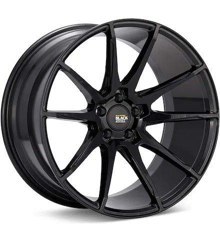SAVINI BLACK DI FORZA BM12 MACHINED W/BLACK ACCENT - Gun Hill Tire House (WTW - WHOLESALE TIRES & WHEELS)