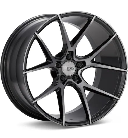 SAVINI BLACK DI FORZA BM14 MACHINED W/BLACK ACCENT - Gun Hill Tire House (WTW - WHOLESALE TIRES & WHEELS)