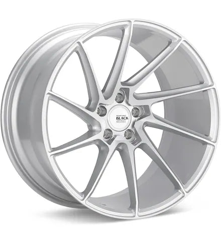 SAVINI BLACK DI FORZA BM15 LEFT SILVER MACHINED W/CLEARCOAT - Gun Hill Tire House (WTW - WHOLESALE TIRES & WHEELS)