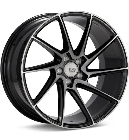 SAVINI BLACK DI FORZA BM15 RIGHT SILVER MACHINED W/CLEARCOAT - Gun Hill Tire House (WTW - WHOLESALE TIRES & WHEELS)