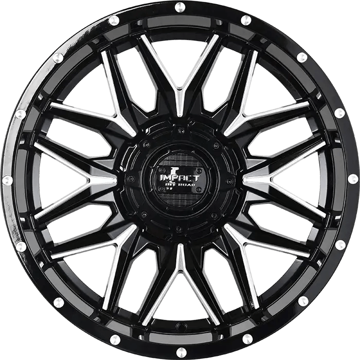 IMPACT OFF ROAD 819 20X10 8X170 PIANO BLACK W MACHINED MILLING WINDOWS - Gun Hill Tire House (WTW - WHOLESALE TIRES & WHEELS)