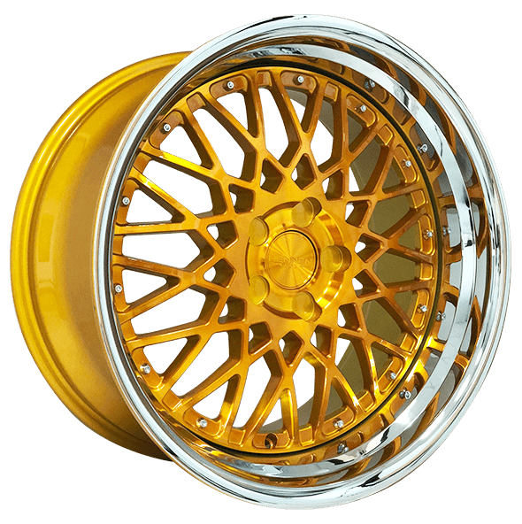 RENNEN CSL5 20x8.5 5X120 TINTED GOLD/ CHROME SSL LIP - Gun Hill Tire House (WTW - WHOLESALE TIRES & WHEELS)