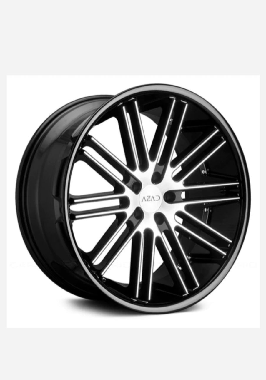 AZ22 22X10.5 5X120 MBLACK MACHINED FACE BL - Gun Hill Tire House (WTW - WHOLESALE TIRES & WHEELS)