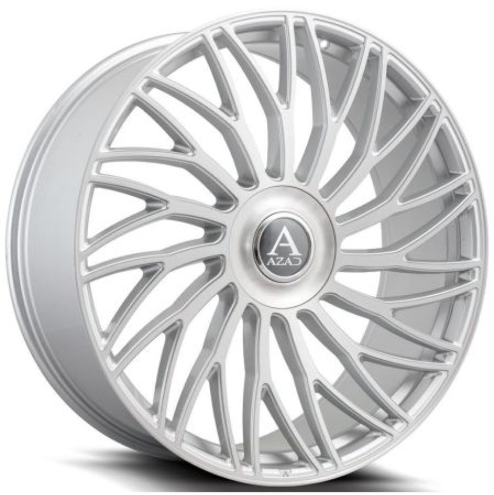 AZAD AZ717 20X9 5X112 - 5X114.3 BRUSHED SILVER - Gun Hill Tire House (WTW - WHOLESALE TIRES & WHEELS)