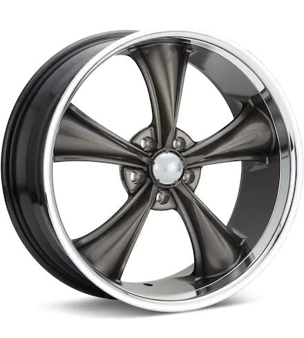 AMERICAN RACING AUTHENTIC HOT ROD VN338 BOSS GRAPHITE W/DIAMOND CUT LIP - Gun Hill Tire House (WTW - WHOLESALE TIRES & WHEELS)