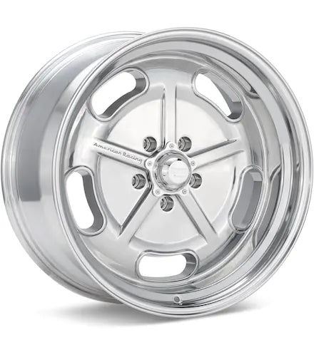 AMERICAN RACING AUTHENTIC HOT ROD VN511 SALT FLAT BLACK W/MACH LIP - Gun Hill Tire House (WTW - WHOLESALE TIRES & WHEELS)