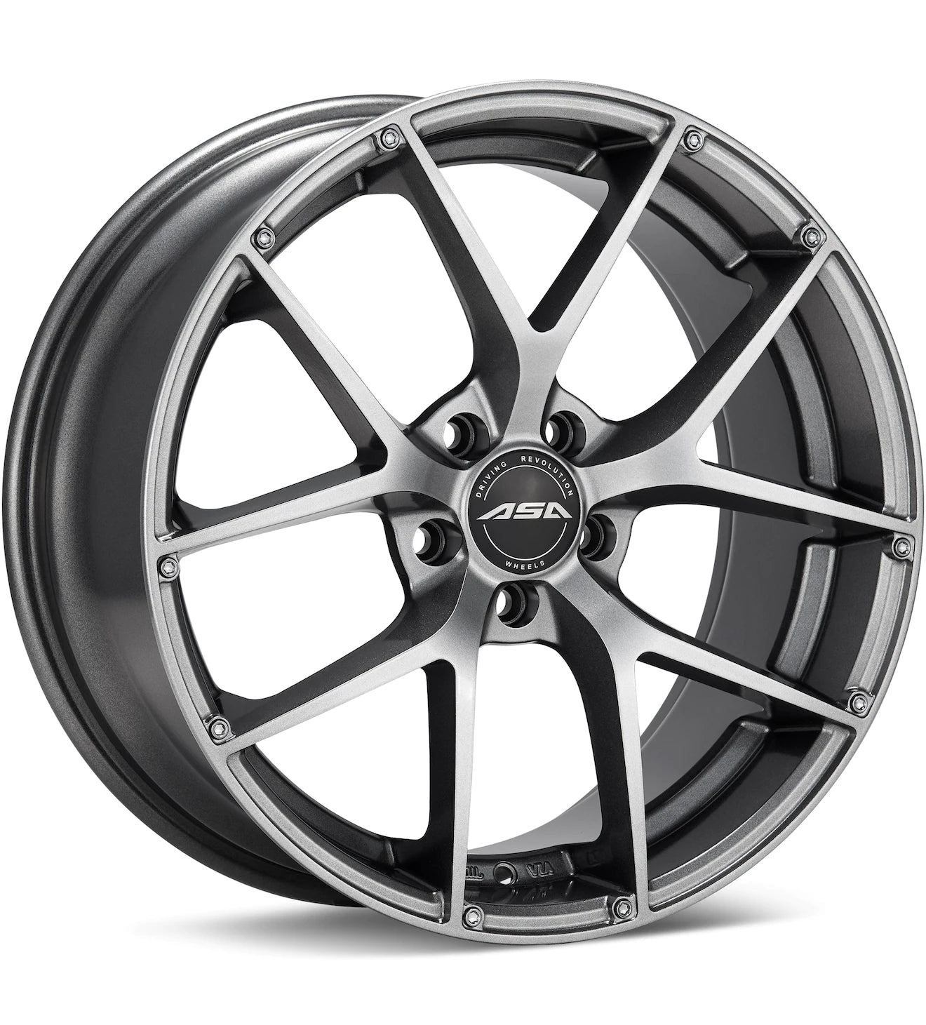 ASA GT14 GLOSS GUNMETAL SILVER PAINTED - Gun Hill Tire House (WTW - WHOLESALE TIRES & WHEELS)