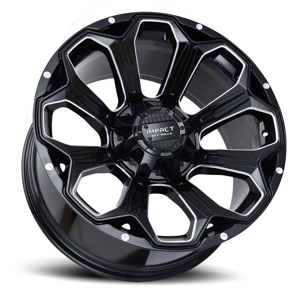 IMPACT OFF ROAD 817 20X10 6X5.5 - 6x135 GLOSS BLACK MILLING WINDOWS - Gun Hill Tire House (WTW - WHOLESALE TIRES & WHEELS)