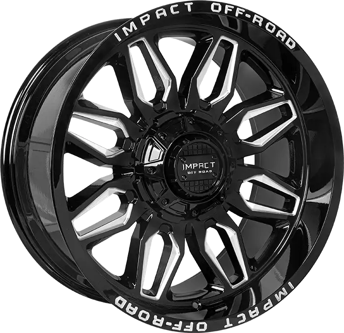 IMPACT OFF ROAD 827 20X10 6x5.5 - 6x135 GLOSS BLACK MILLING WINDOWS - Gun Hill Tire House (WTW - WHOLESALE TIRES & WHEELS)