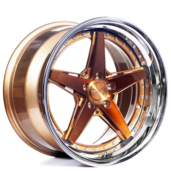 RENNEN CSL7 WHEELS 19X8.5 5X4.5 TINTED BRONZE/ CHROME SSL LIP - Gun Hill Tire House (WTW - WHOLESALE TIRES & WHEELS)